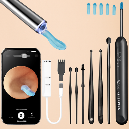 Ear Wax Removal, Kit Wireless Ear Cleaner with 500W Camera 6 Led Lights, Kids Adults Ear Wax Removal Tool for iOS and Android Phones